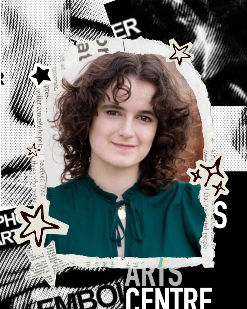 Anka Strauss Kosanović Headshot, on black and white graphic